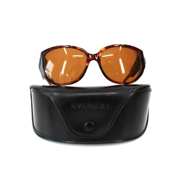 BVLGARI Limited Edition Tortoise Crystal Stone Embellished Sunglasses Oversized main image 5